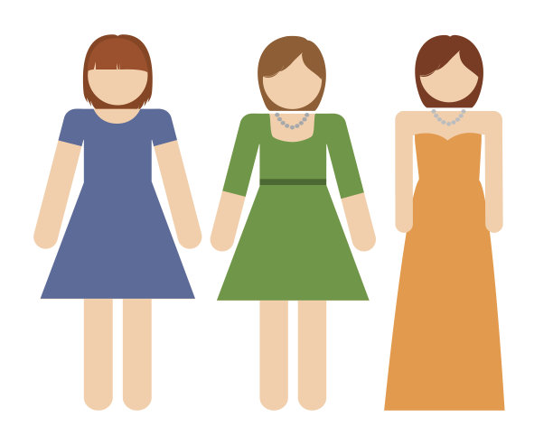 女孩图标。《阿凡达》的家庭设计。矢量图形图片下载