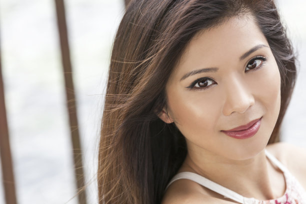 美丽的中国亚洲年轻女子女孩素材图片