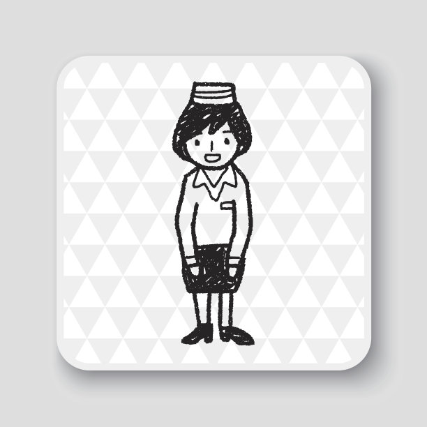 空姐涂鸦图片下载