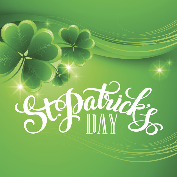 圣帕特里克节背景。矢量图图片下载