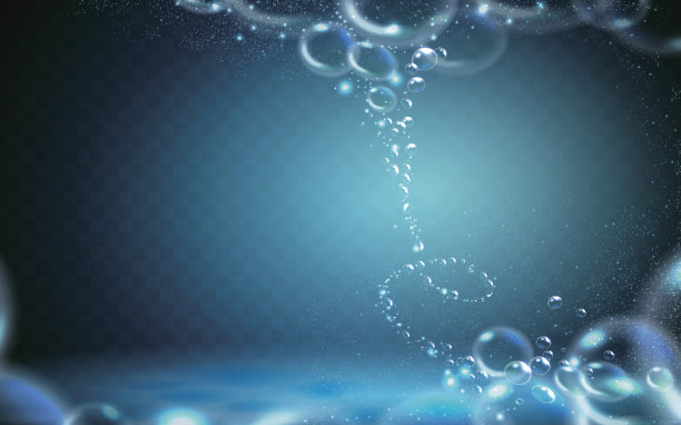 蓝色的泡沫的背景图片下载