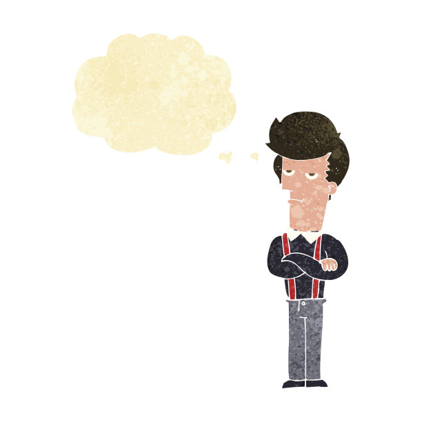 卡通用思想泡烦了人图片下载