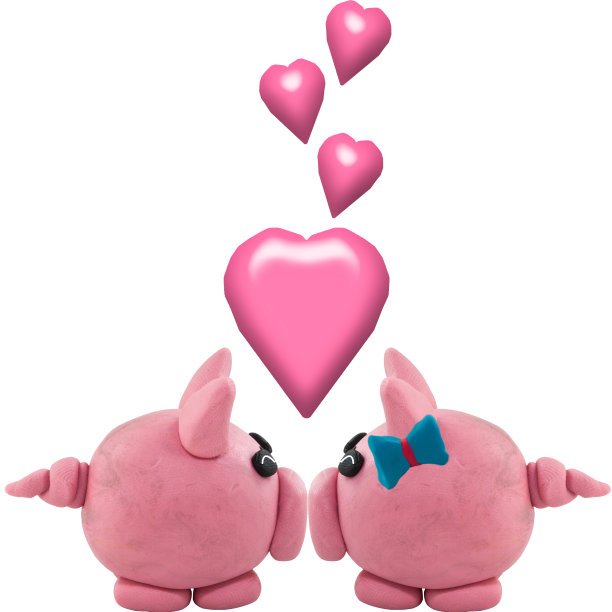 亲吻猪图片下载