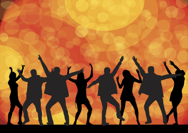 跳舞的轮廓——插图图片下载