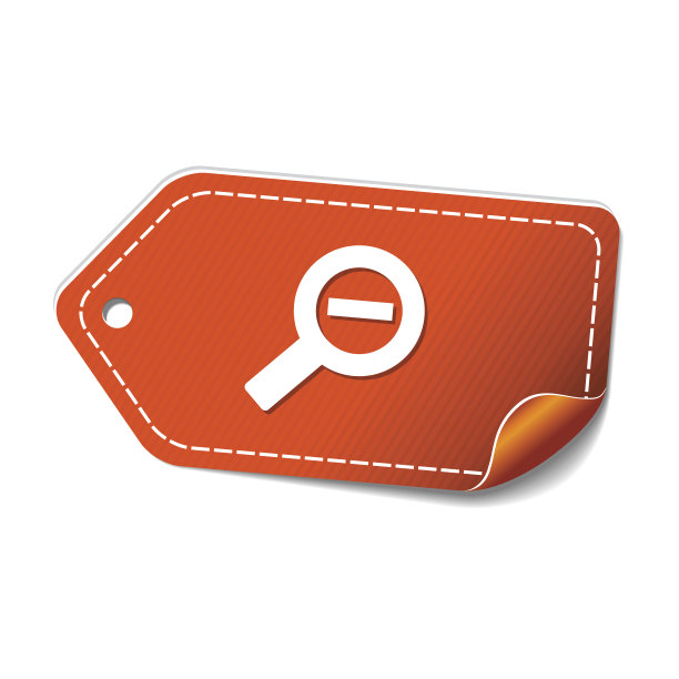 缩小橙色矢量图标设计图片下载