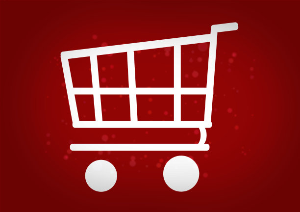 购物车红色剪影图片下载