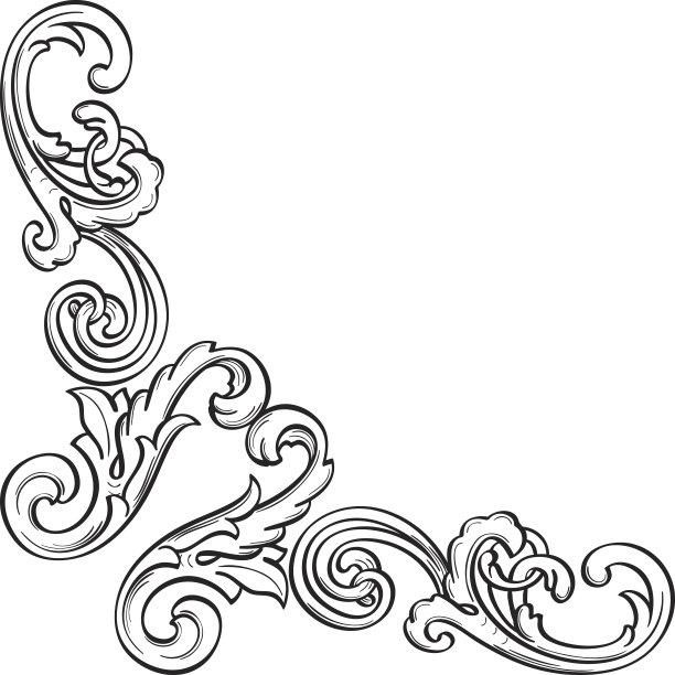 复古精细角元素图片下载