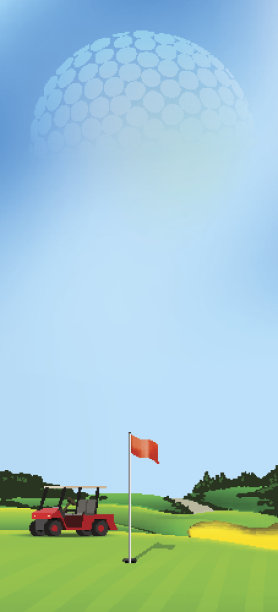 高尔夫球洞的横幅图片下载
