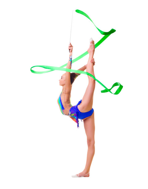 这个年轻女孩从事艺术体操图片下载