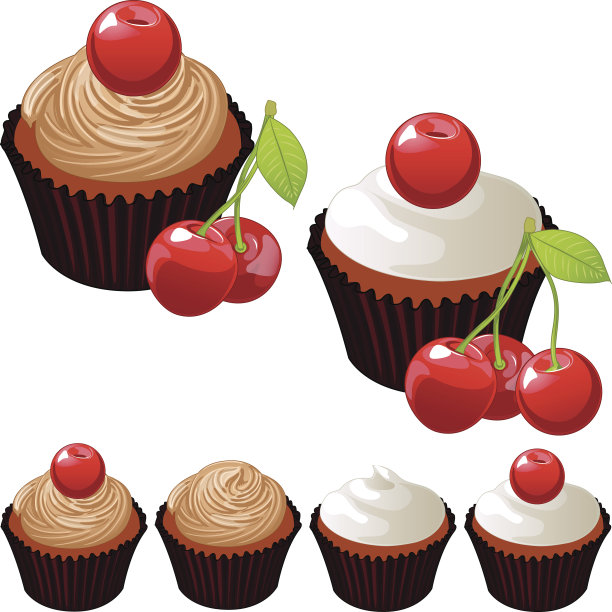 蛋糕和樱桃图片下载