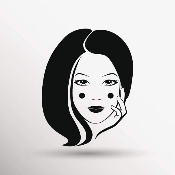 女人脸时尚女孩美插画向量图片下载