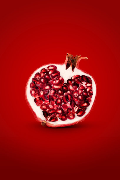 背景上孤立的石榴图片下载