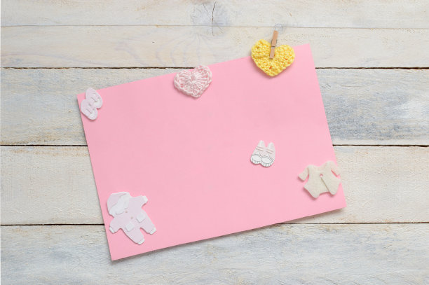 灵感卡片与一些钩针手工装饰图片下载