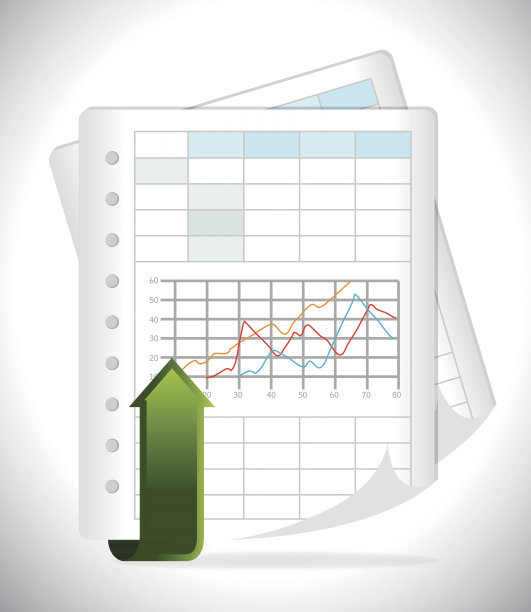电子表格设计，矢量插图。图片下载