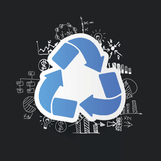 商业公式。回收标志图片下载