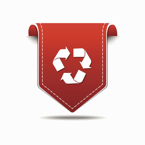 回收红色矢量图标设计图片下载