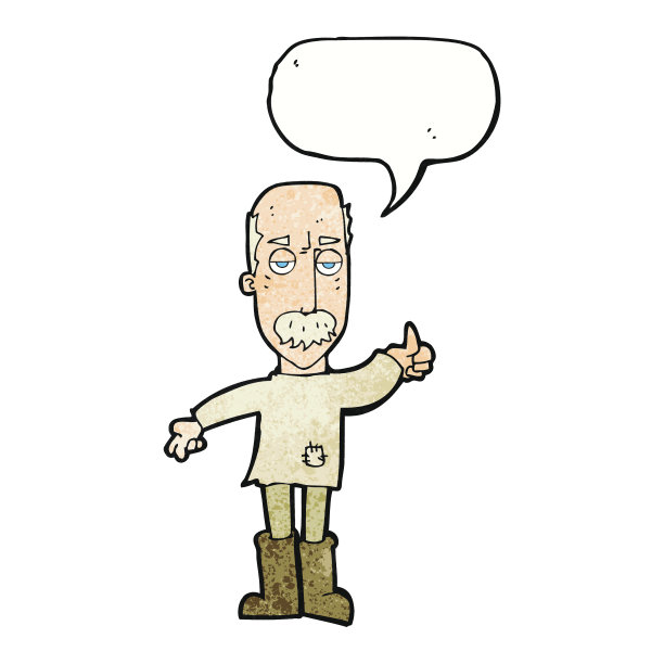 卡通用言语泡泡惹恼了老人图片下载