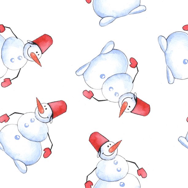 雪人。无缝模式1图片下载