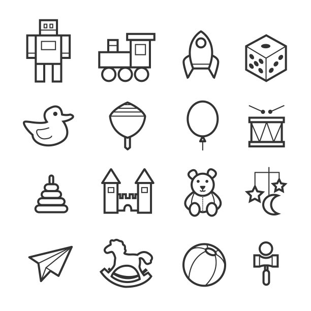 玩具图标集合图片下载