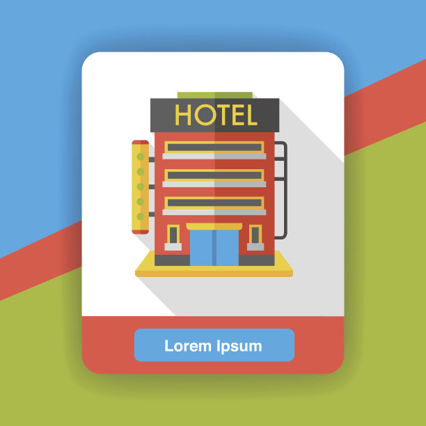 酒店建筑平面图标素材图片