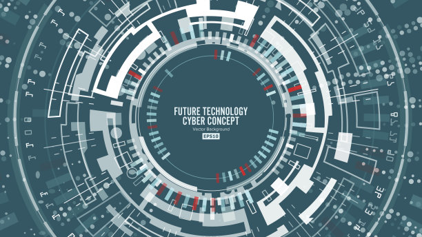 抽象未来技术背景向量。安全网络。电子数据连接。全球系统通信图片下载