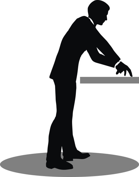 商务人士会面时站着剪影图片下载