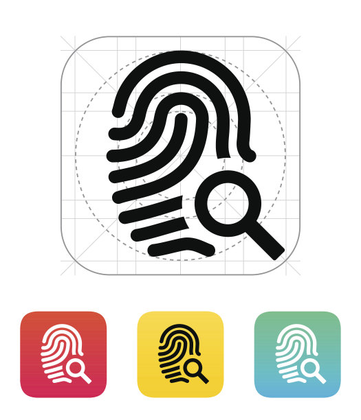 指纹和拇指指纹图标图片下载