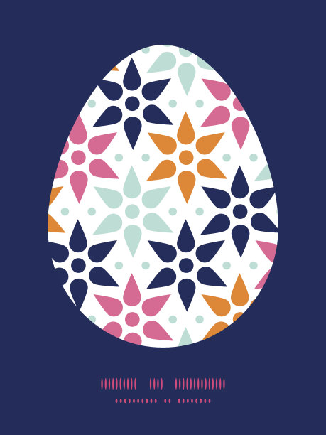 矢量抽象彩色星星彩蛋轮廓框架卡模板图片下载