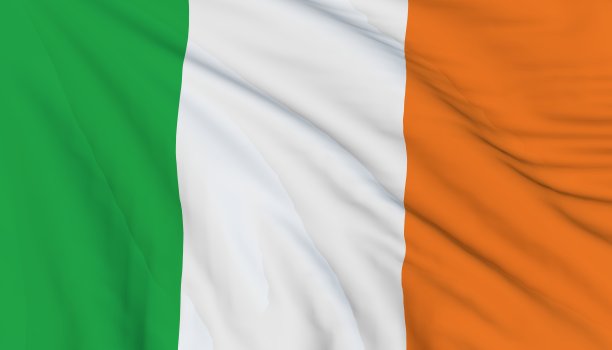 爱尔兰国旗迎风飘扬图片下载