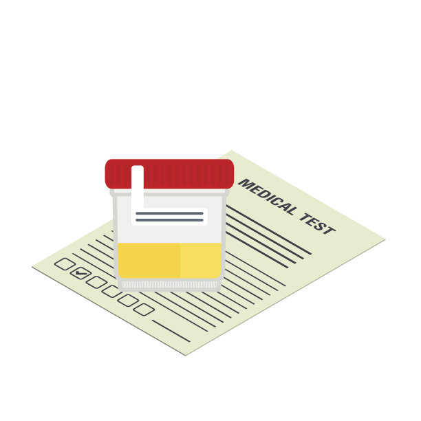 一般尿检和医疗表格。图片下载