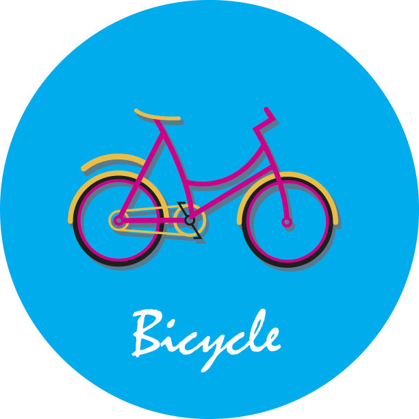 圆形自行车图标图片下载