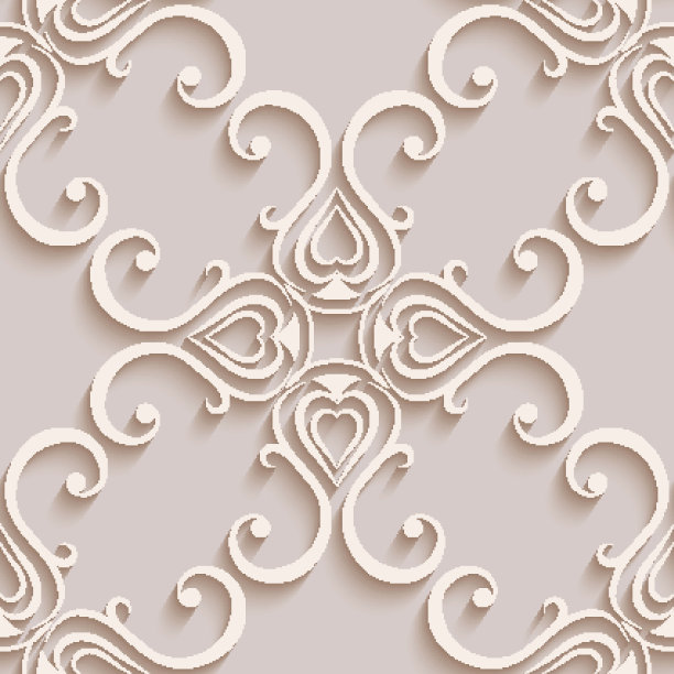 巴洛克风格的花卉图案墙纸。可以图片下载