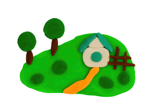 橡皮泥的房子。图片下载