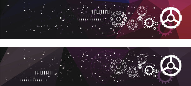 齿轮抽象的旗帜图片下载