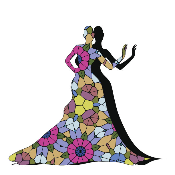 年轻性感的女人穿着马赛克图片下载