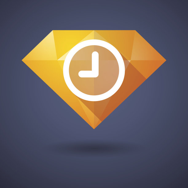 钻石图标与一个时钟图片下载