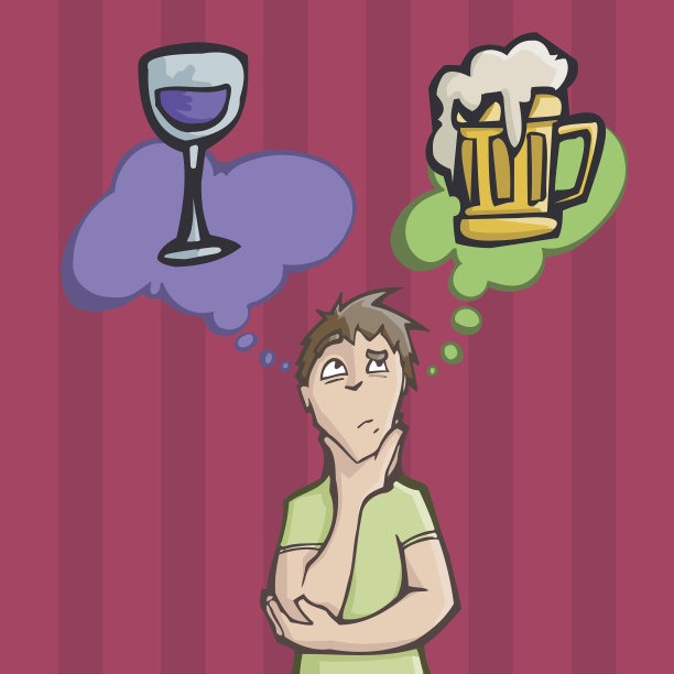 男人选择喝葡萄酒还是啤酒图片下载