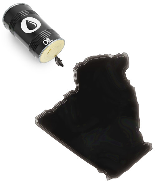 阿尔及利亚形状的光滑溢油(系列)图片下载