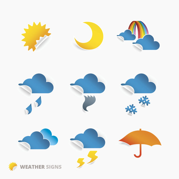向量天气贴纸图片下载