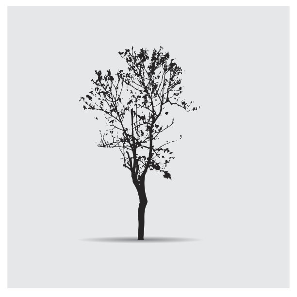 向量树的轮廓图片下载