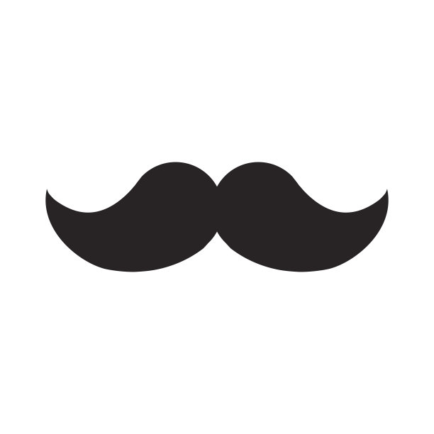 胡子图标孤立在白色背景。图片下载
