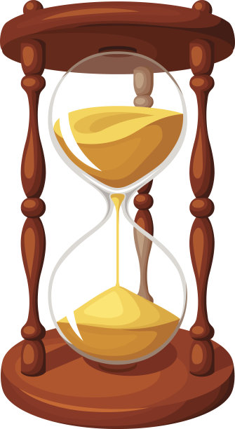 沙漏孤立在白色上。矢量插图。图片下载