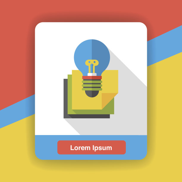 灯泡知识平面图标图片下载