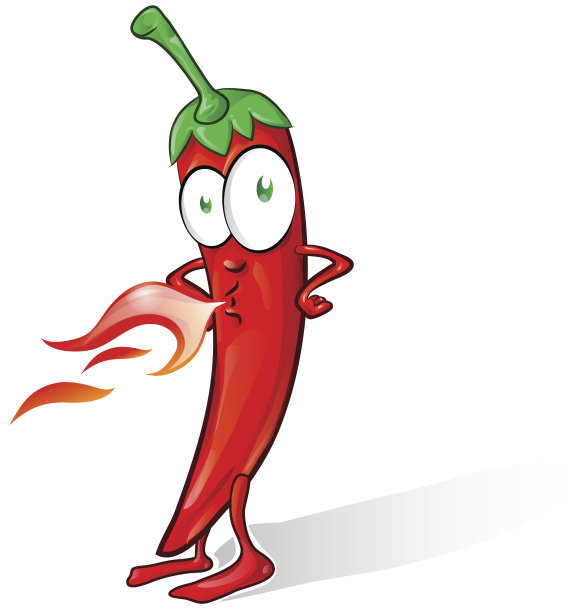 墨西哥辣椒卡通孤立在白色背景素材图片