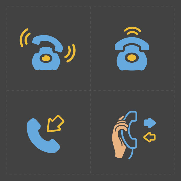 手机彩色图标，矢量插图。图片下载