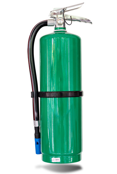 绿色灭火器孤立在白色上图片下载