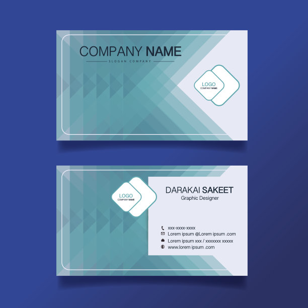 现代简单的名片模板图片下载