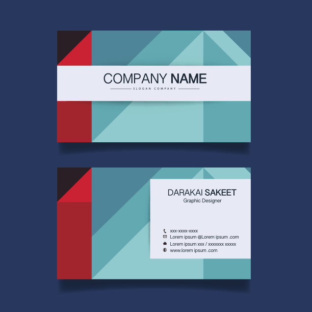 现代简单的名片模板图片下载