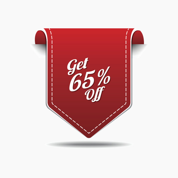 得到65%的红色矢量图标图片下载