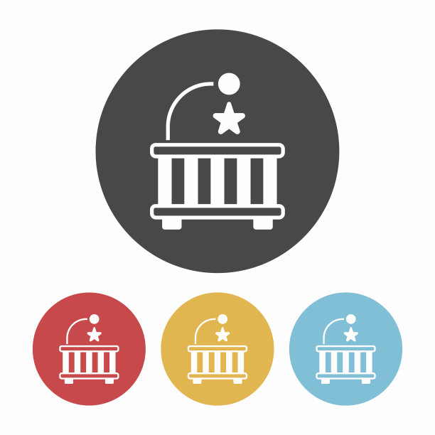 婴儿床上的图标图片下载